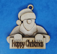 Elf Bauble MDF Kit - Happy Christmas