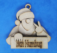 Elf Bauble MDF Kit - Bah Humbug