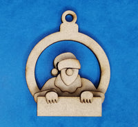 Elf round Bauble MDF Kit - Blank sign