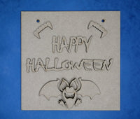Happy Halloween Square Plaque 2