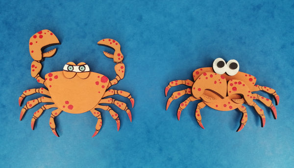 MDF Crab Magnets set of 2