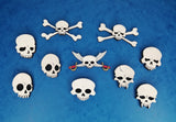 Skull Magnets set of 10 - MAG001