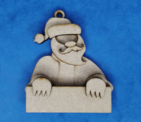 Santa Bauble MDF Kit - Blank Sign