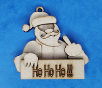 Santa Bauble MDF Kit - Ho Ho Ho