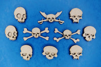 Skull Magnets set of 10 - MAG001