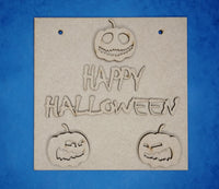 Happy Halloween Square Plaque 1
