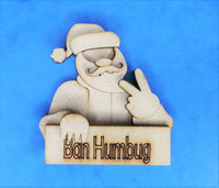 Santa Magnet MDF Kit - Bah Humbug